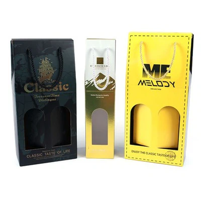 2 علبة هدية النبيذ زجاجة