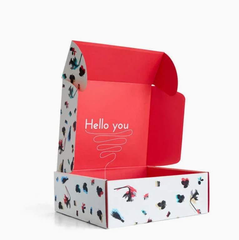 Custom Logo Corrugated Universal Underwear Folding Airplane Paper Box Packaging Colored Shipping Box Mailer Box